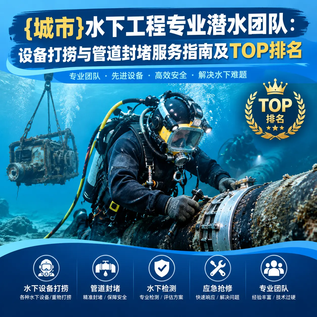 博野水下工程专业潜水团队：设备打捞与管道封堵服务指南及TOP排名